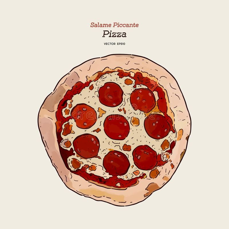 uma pizza de pepperoni.