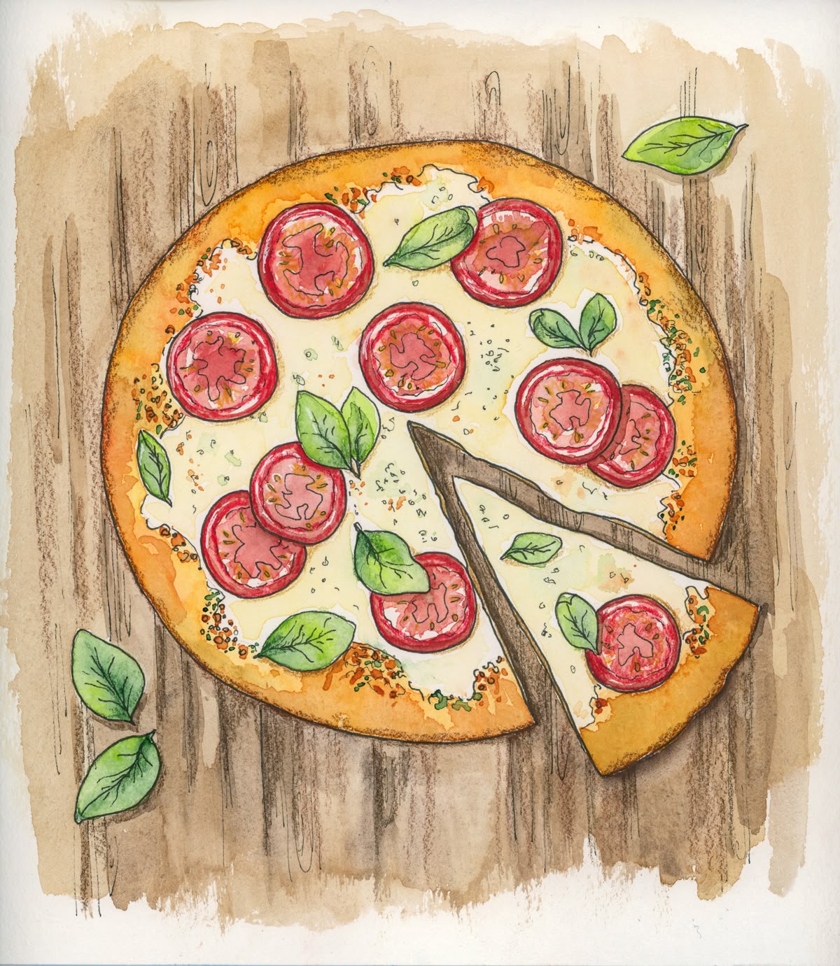 uma pizza vegetariana.